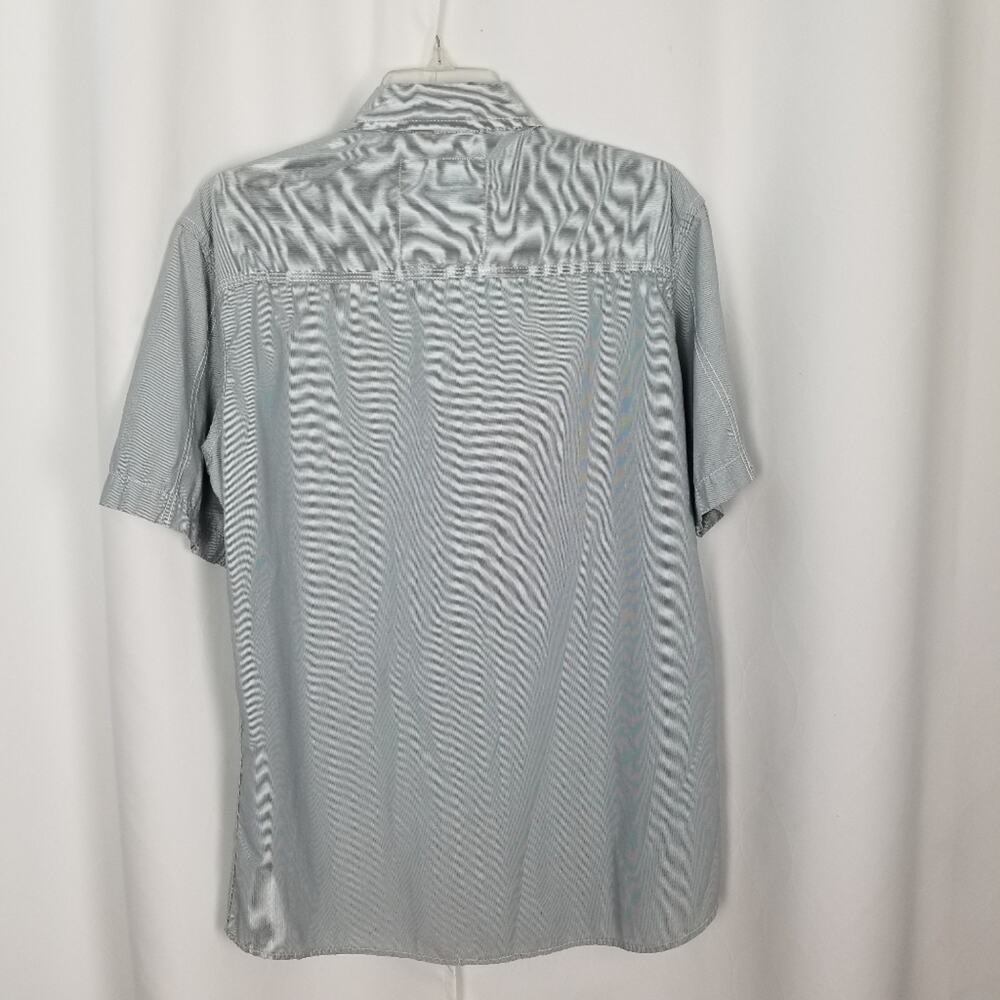Broken Threads Men's Size L Gray & White Striped … - image 2